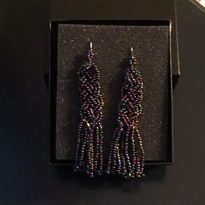 NWB Beaded Tassle Earrings